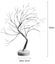LED Fire Tree Silver Lantern with Base Carousel 3