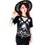 Restyle - Witch & Cats - Gothic Choker - Womens V - Neck Top Carousel 1