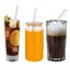 10Pcs Glass Reusable Drinking Straws Set with Cleanging 2Pcs Brushes Carousel 3