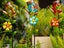 2Pcs Solar Watering Can Light Outdoor Water-Resistant Waterfall Lamp Dragonfly Carousel 4