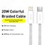 20W Braided USB-C to iPhone / iPad Fast Charge Cable - White | Baseus Dynamic... Carousel 2