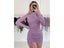 Long Sleeve Ruched Bodycon Dress Women Turtleneck Bandage Mini Dresses Autumn Carousel 1
