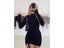 Long Sleeve Ruched Bodycon Dress Women Turtleneck Bandage Mini Dresses Autumn Carousel 4