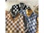 Men's V-neck Loose Plaid Knitting Jumpers For Students Harajuku Korean Preppy Carousel 6