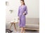 Couple Green Long Bathrobe Spring Autumn New Waffle Robe Gown V-Neck Soft Carousel 8