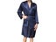 Men Satin Bathrobe With Belt Adults Contrast Color Long Sleeve V-neck Night Carousel 3