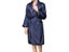 Men Satin Bathrobe With Belt Adults Contrast Color Long Sleeve V-neck Night Carousel 1