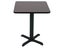 60cm Square Café Table - Double Sided Black / Mahogany Top - Cast Iron Base Carousel 1