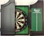 PRO STAR Dart Board Set SOLID WOOD Black Ash Cabinet Carousel 1