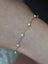 Sterling Silver 925 Real 14kt Gold Plated White Opal Bracelet Carousel 3