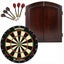Winmau Blade 6 TRIPLE CORE Dart Board + Cherry Solid Wood Cabinet + Darts Set Carousel 1