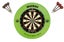 Winmau Blade 6 TRIPLE CORE Dart Board + Green Printed Dartboard Surround + Darts Carousel 1
