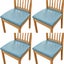 Chair Cover 4pcs PU Leather Stretch Chair Seat Cover Solid Waterproof Oilproof D Carousel 1