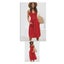 Hod Health & Home Red Boho Cotton Casual Midi Sundress Women Summer Dress Carousel 3