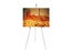 160cm Foldable Easel Stand Metal Art Easel Tripod Poster Display Stand - Silver Carousel 3