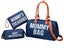 Set of 3Pcs Large Capacity Diaper Tote Bag Mommy Bag with Shoulder Strap Blue Carousel 1