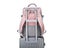 Water Resistant Mommy Bag Diaper Bag Travel Backpack with USB Port Pink Carousel 4