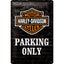 Harley Davidson Parking Only Raised Embossed Man Cave Tin Sign 15 x 20cm Carousel 1
