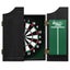 Formula Sports Dart Board Game 15 inch and Black Solid Wood Cabinet Set Carousel 1