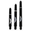 SHOT DARTS Eagle Claw Dart Shaft Stem Solid Black with Silver Ring Carousel 1