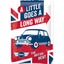 Mini A Little Goes A Long Way Raised Embossed Man Cave Tin Sign 20 x 30cm Carousel 1