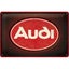 Audi Red Shine Logo Raised Embossed Man Cave Tin Sign 20 x 30cm Carousel 1