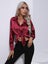 Satin Women Shirt Long Sleeve Solid Blouse Casual Autumn Winter Lapel Carousel 4