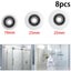 8Pcs Bath Cabinet Roller Wheel Shower Room Accessories Bearing Roller Carousel 4