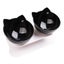 Vaka Black Double Cat Bowl Pet Stand Dog Elevated Feeder Food Water Raised Lifte Carousel 1