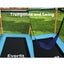 Trampoline 6ft Kids 2-in-1 Swing Belt Safety Net Gift Rectangle Orange Carousel 5