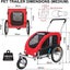Dog Cat Bike Trailer Pram Foldable Pet Bicycle Trailer Medium 2-in-1 Carousel 3