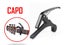 PTN BLACK Capo Guitar Alloy Musical Accessories Quick Spring For all guitars Carousel 1