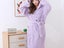 Towelling Wrap Bathrobe Thickened Coral Fleece Dressing Gown Robe Light Purple Carousel 3