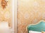 3m Self Adhesive 3D Damask Wallpaper European Style Wallpaper Home Decor Orange Carousel 3