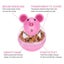 Small Cat Mice Tumbler Shaped Pet Treat Ball -Pink Carousel 3