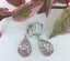 925 Sterling Silver Pear Shape Cat's Eye Stone Earrings "Trinity" (Pink) Carousel 2