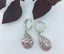 925 Sterling Silver Pear Shape Cat's Eye Stone Earrings "Trinity" (Pink) Carousel 6
