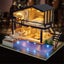 A-066 Time Apartment DIY Doll House With Furniture Light Gift House Toy Carousel 3