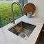 Modern Acrylic White & Timber-Look Flat Pack Kitchen – Showroom Carousel 8