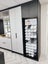 Modern light grey melamine and dark wood-look kitchen flat pack – Showroom Carousel 4