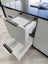 Modern light grey melamine and dark wood-look kitchen flat pack – Showroom Carousel 12