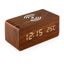Wood-Look Dual Power LED Digital Alarm Clock with Temperature and Wireless QI... Carousel 3