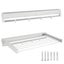 Drying Rack Wall Mounted Clothes Airer Rail Indoor Outdoor Folding Dryer-White Carousel 1