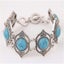 Women Fashion Vintage Charm Style Green Turquoise Bracelet Necklace Earrings Je Carousel 3