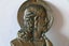 Vintage small cast brass Jesus hanging plaque Carousel 3