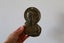 Vintage small cast brass Jesus hanging plaque Carousel 4