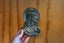 Vintage small cast brass Jesus hanging plaque Carousel 6