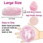 Body Powder Puff Ribbon Pattern Fluffy Puffs 2 Pcs In Pink Carousel 5