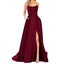 Elegant Hight Split Evening Maxi Dress Sexy Lace-Up Backless Long Carousel 4