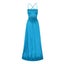 Elegant Hight Split Evening Maxi Dress Sexy Lace-Up Backless Long Carousel 6
